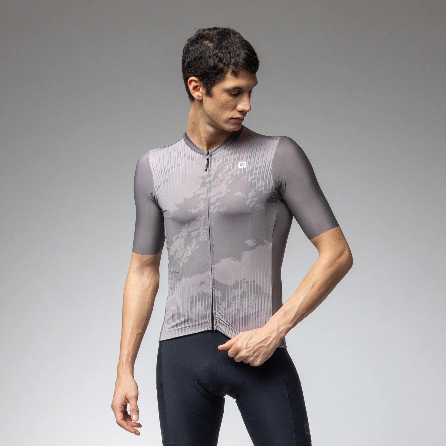Ale Clothing Krakatoa Off Road Short Sleeved Jersey - M - Grey Off Road/Gravel