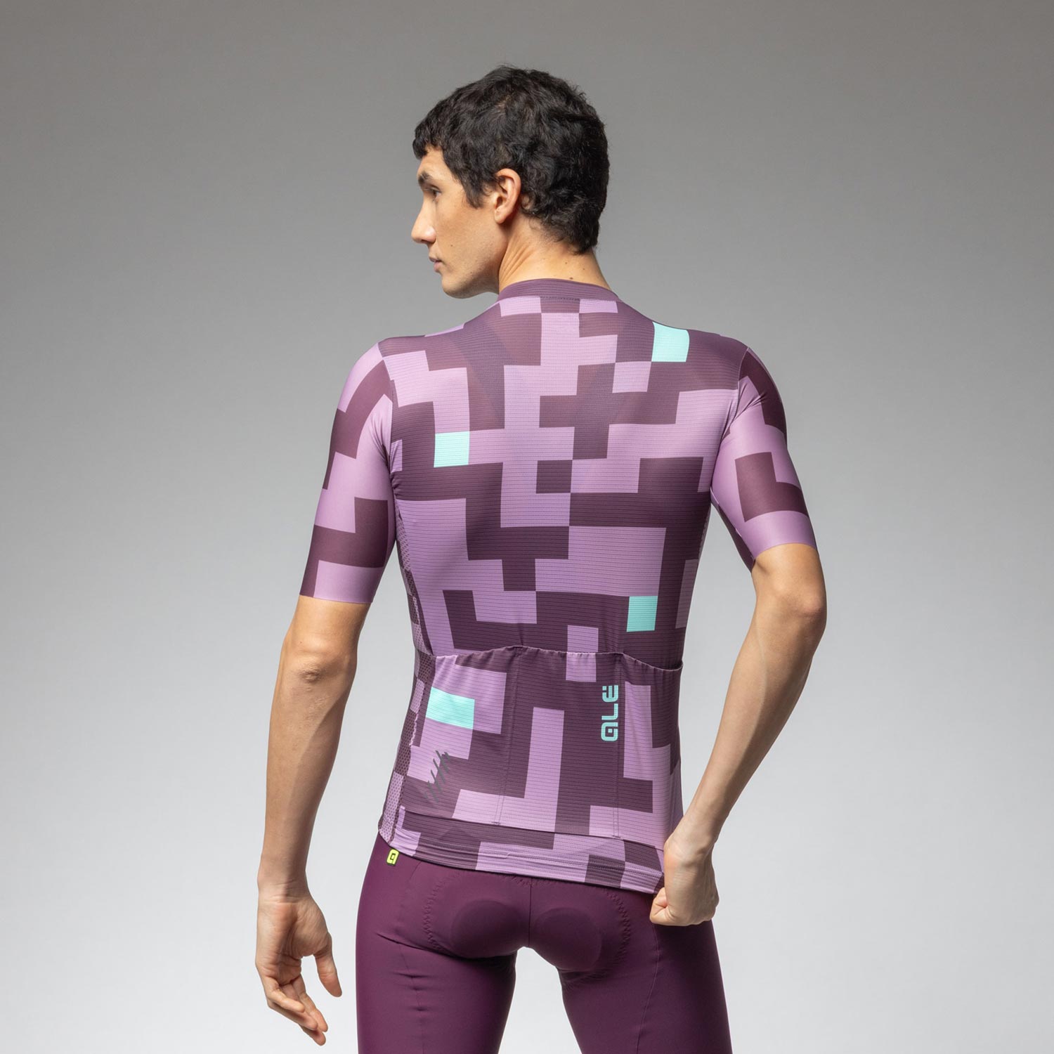 Ale Clothing Pixel Pragma Short Sleeved Jersey - M - Purple Pragma