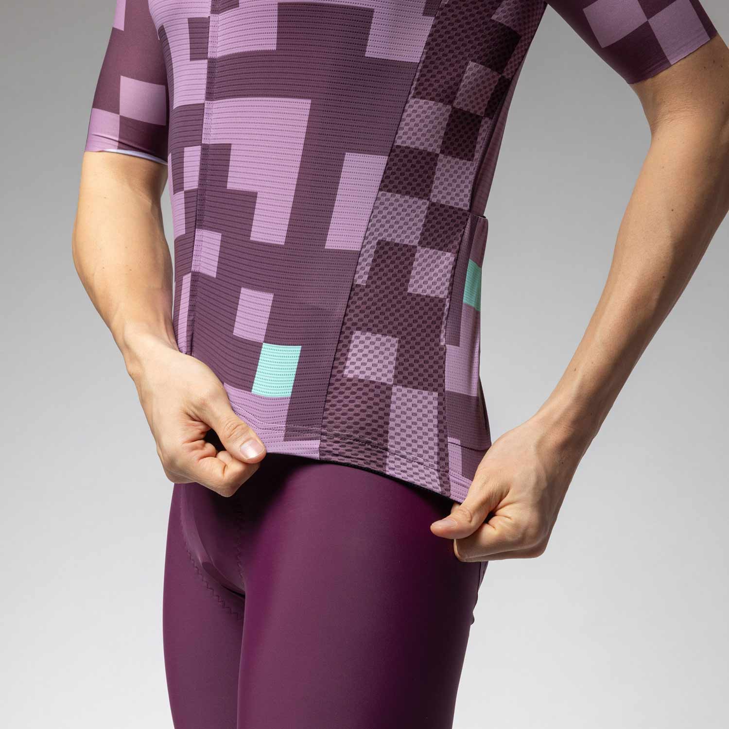 Ale Clothing Pixel Pragma Short Sleeved Jersey - XL - Purple Pragma