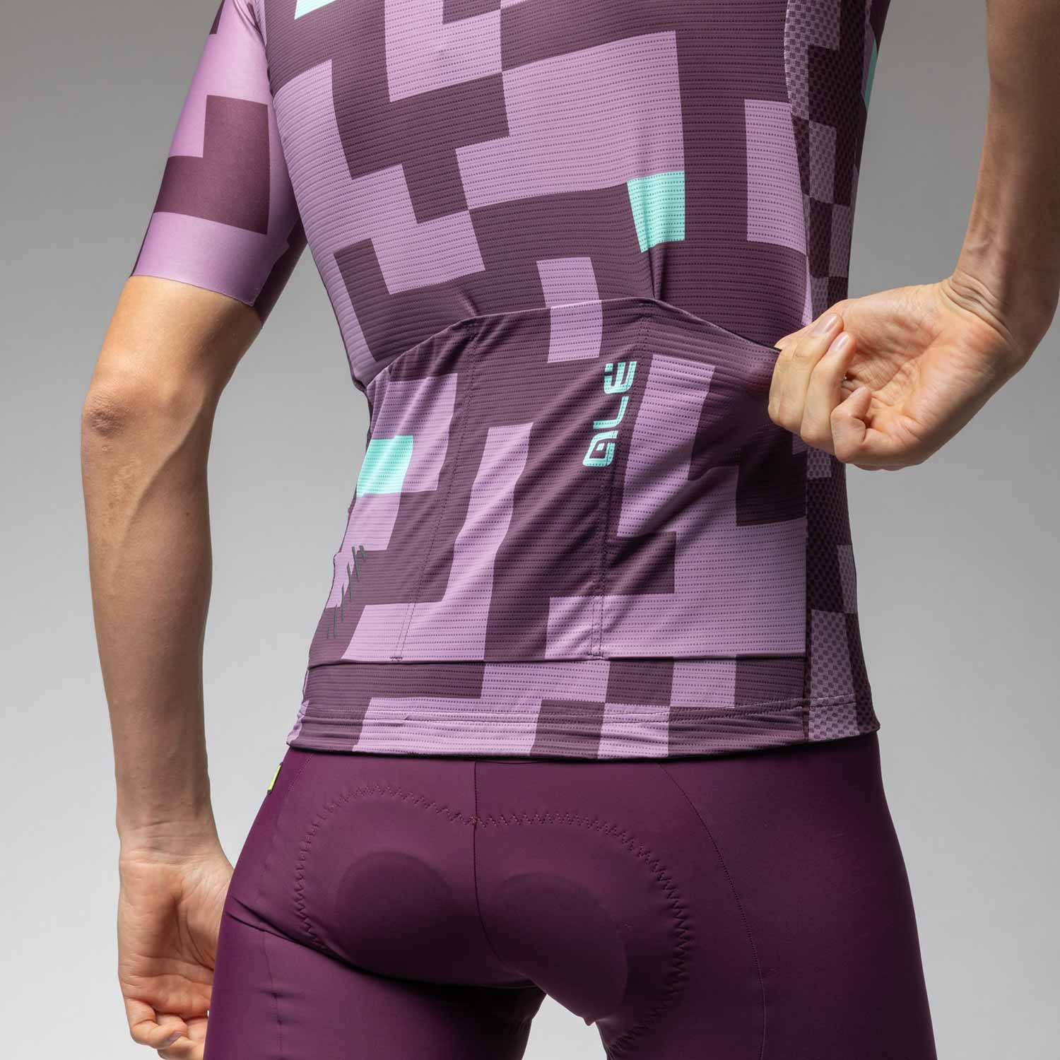 Ale Clothing Pixel Pragma Short Sleeved Jersey - XL - Purple Pragma