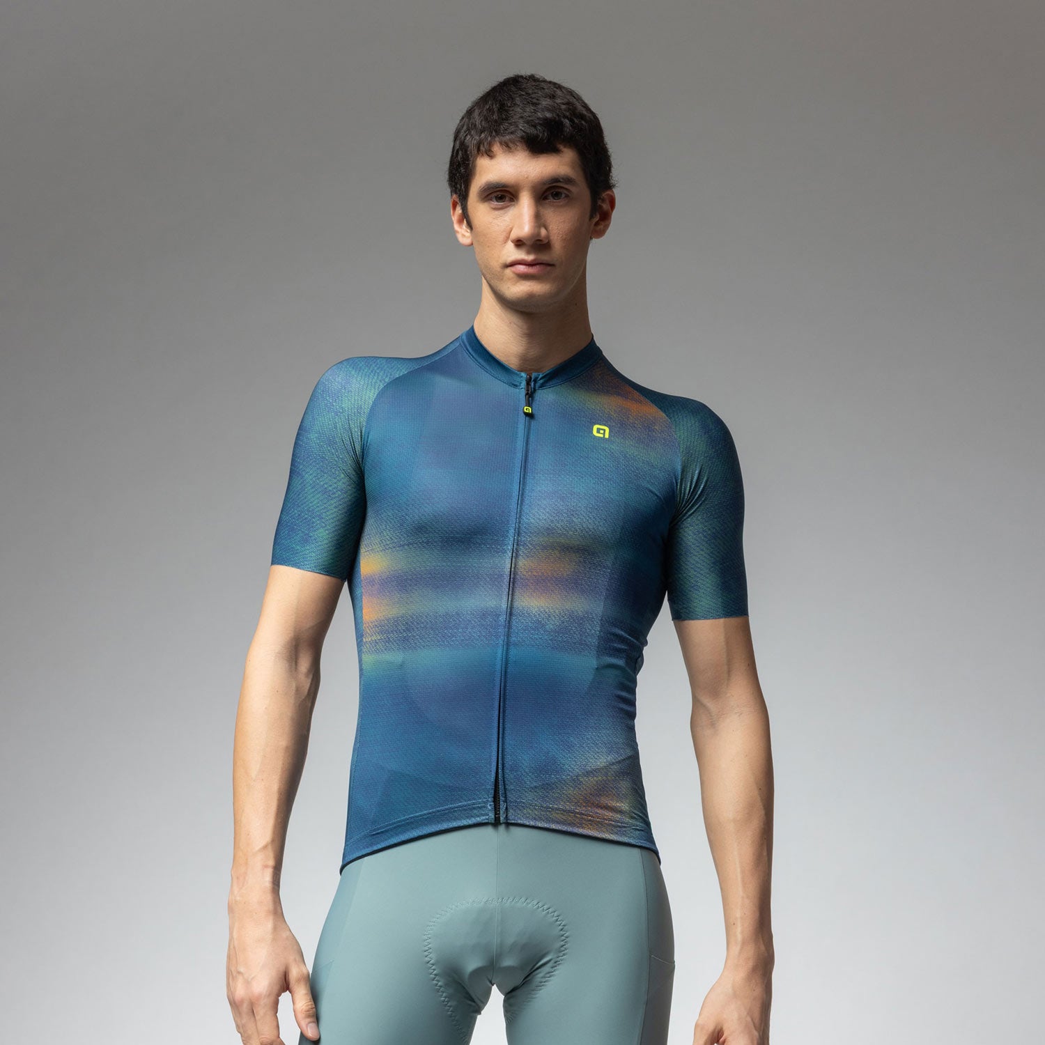 Ale Clothing Traccia Off Road Short Sleeved Jersey - L - Blue Off Road/Gravel
