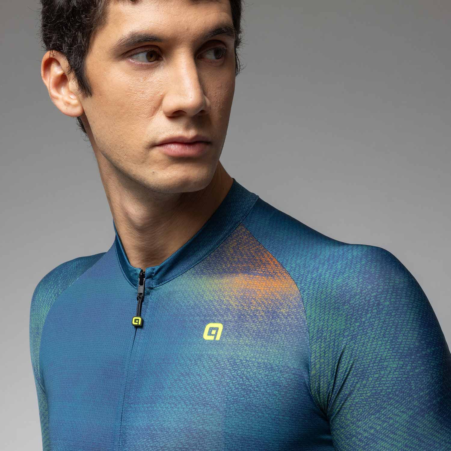 Ale Clothing Traccia Off Road Short Sleeved Jersey - M - Blue Off Road/Gravel