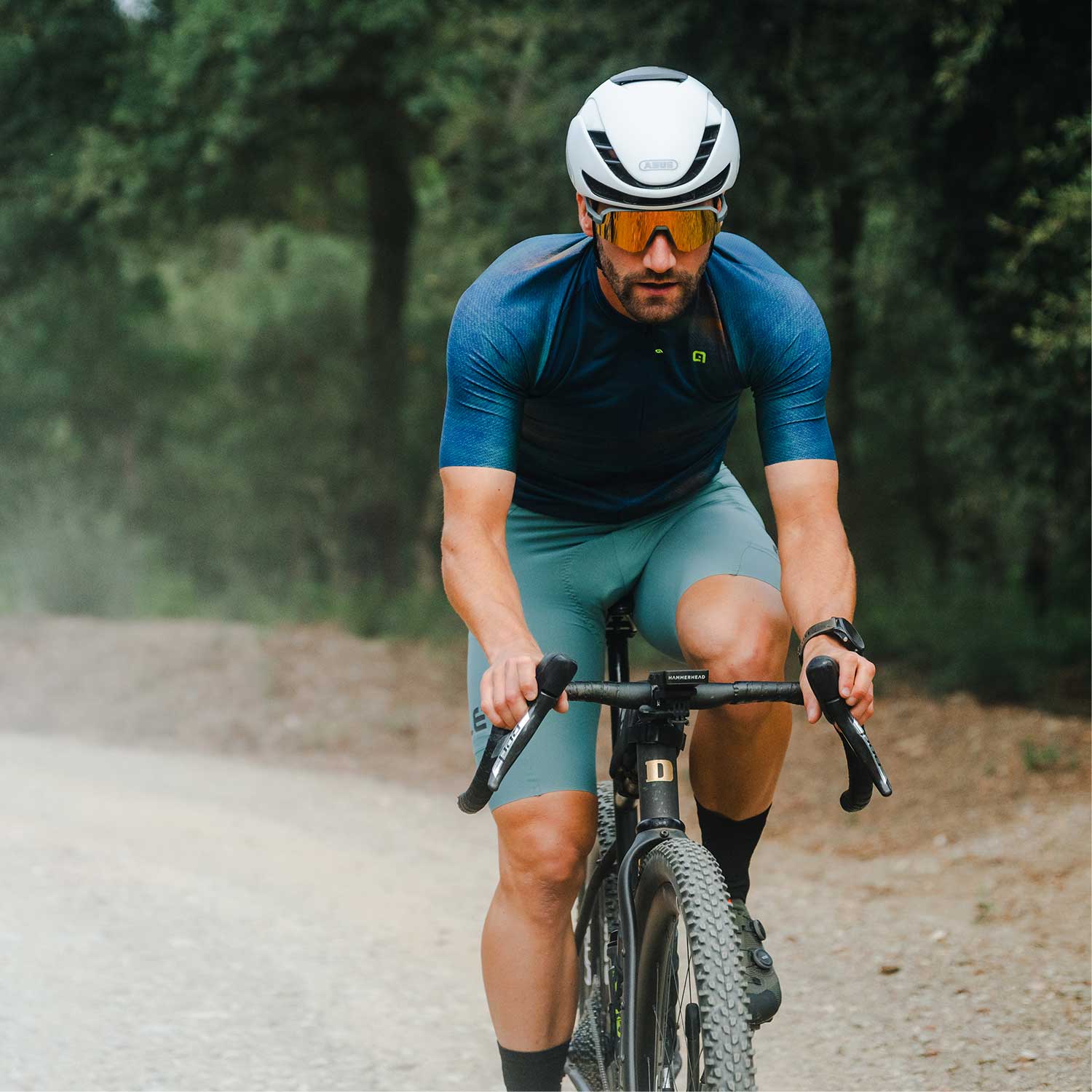 Ale Clothing Traccia Off Road Short Sleeved Jersey - XXL - Blue Off Road/Gravel