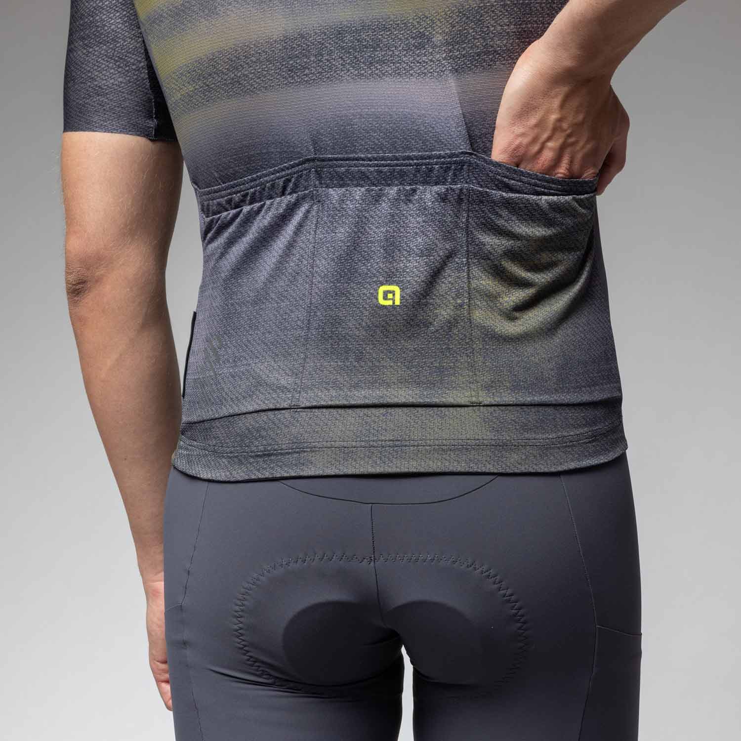 Ale Clothing Traccia Off Road Short Sleeved Jersey - M - Black Off Road/Gravel