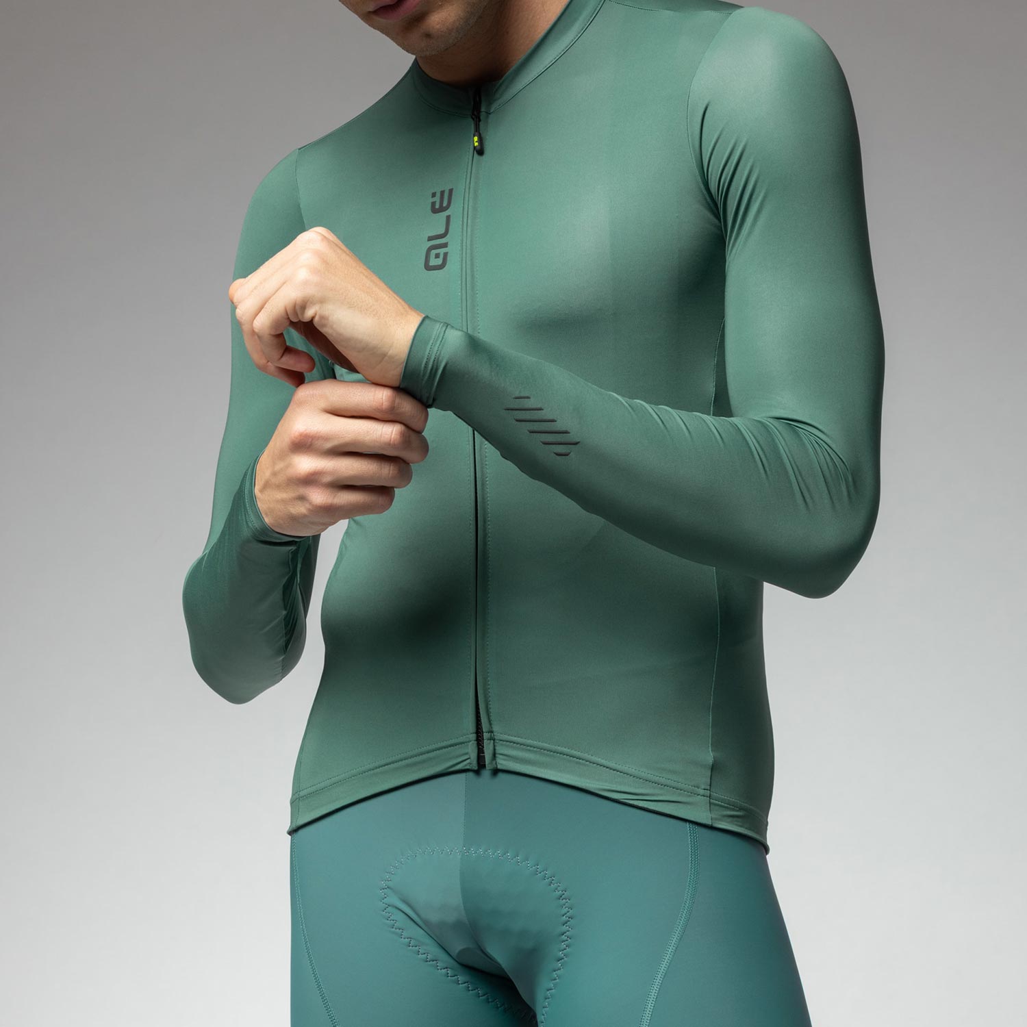 Ale Clothing Colour Block Pragma Long Sleeved Jersey - XXL - Green Pragma