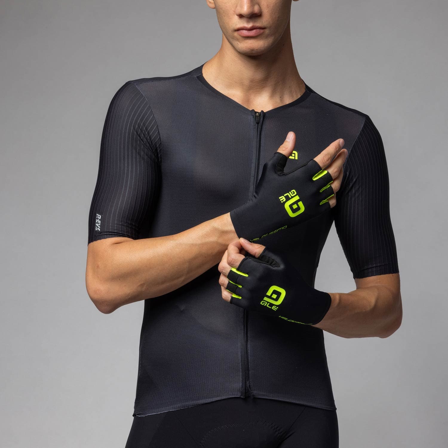 Ale Clothing Velocissimo Summer Gloves Black/Yellow M