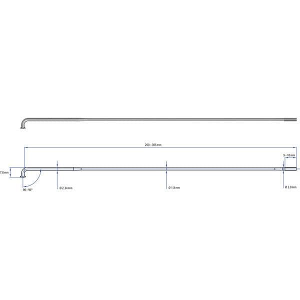 DT Swiss Alpine III silver spokes 13 / 15 / 14 g = 2.34 / 1.8 / 2 mm box 72; 263 mm