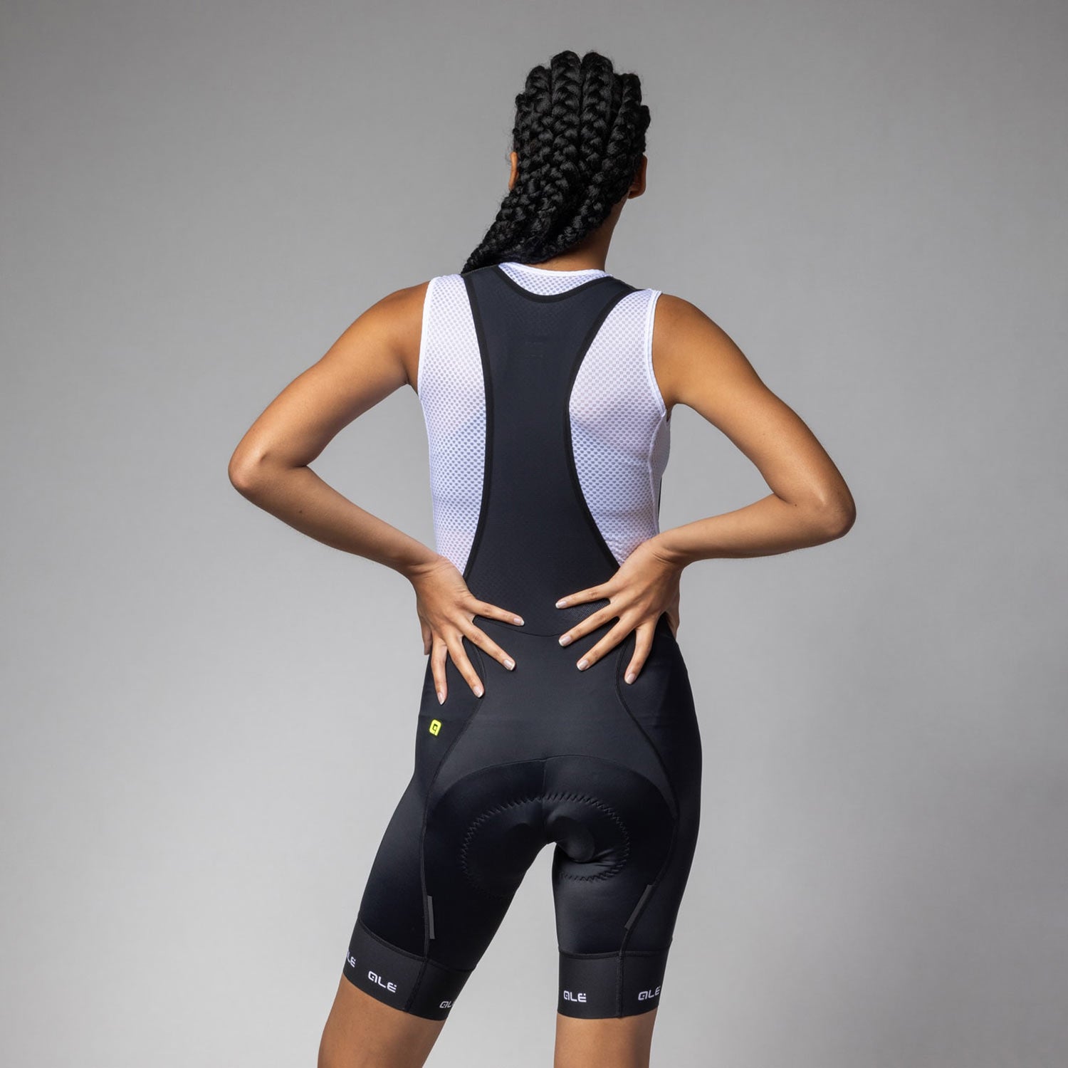 Ale Clothing Strada 2.0 PR-E Womens Bibshorts - L - Black-White PR-E