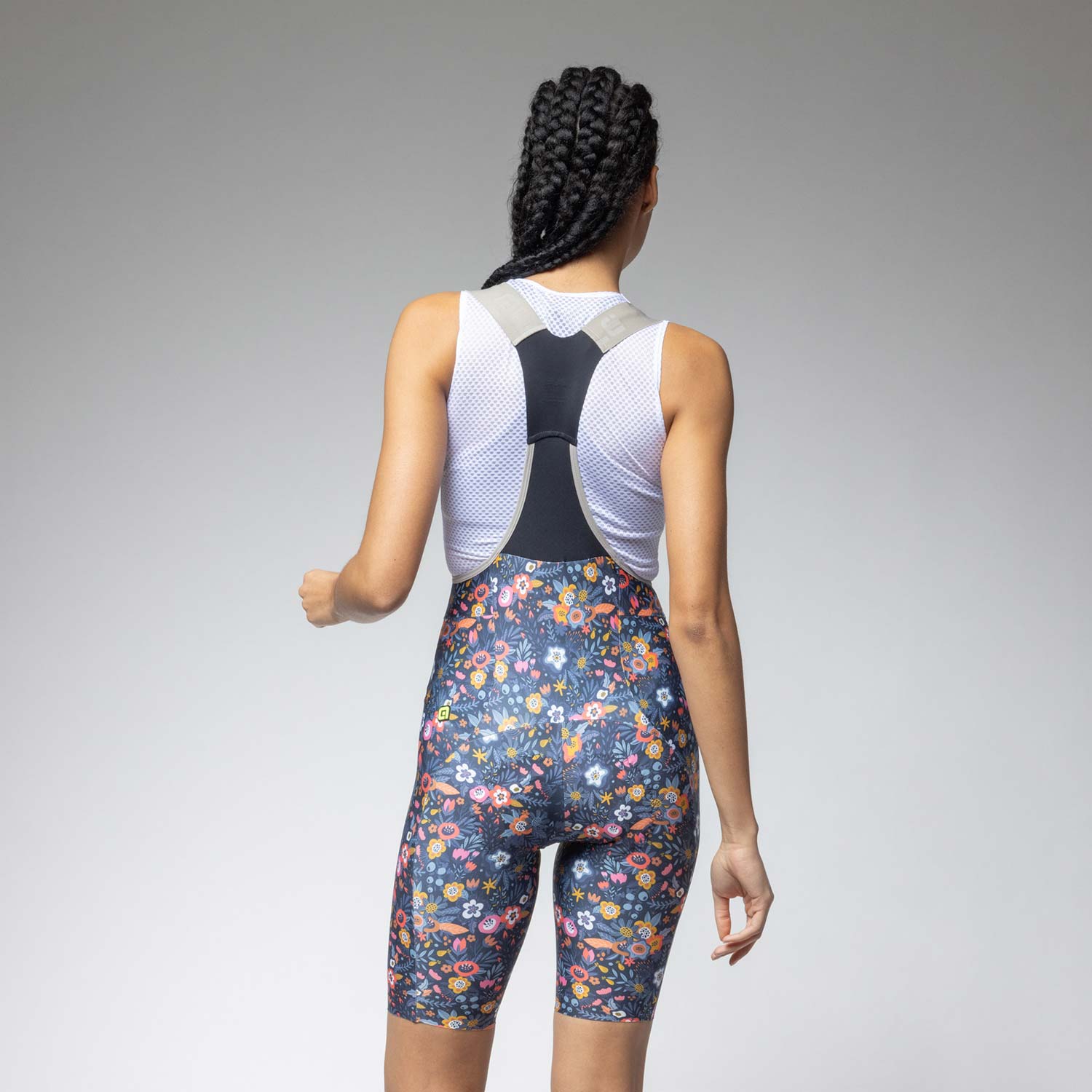 Ale Clothing Master Graphic PR-E Womens Bibshorts - L - Blue PR-E