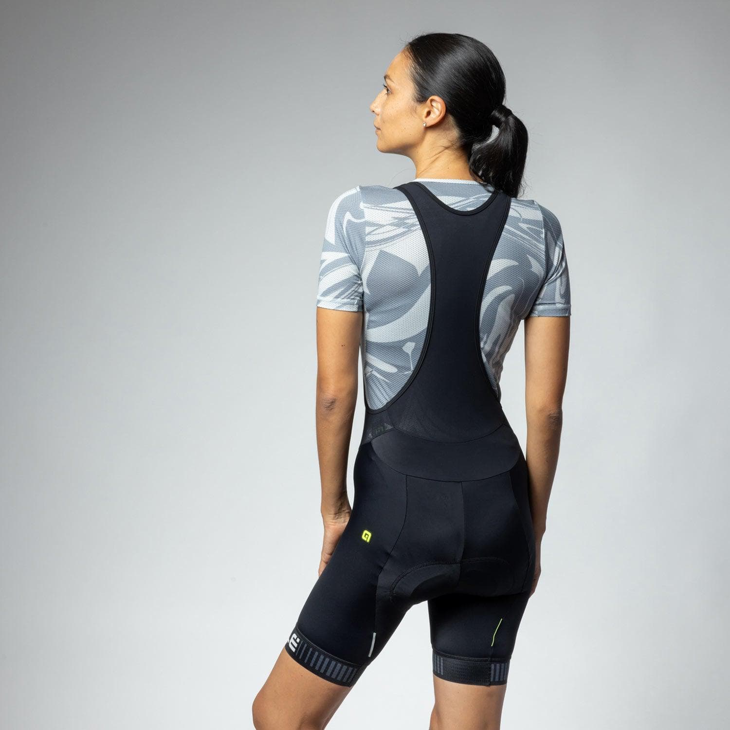 Ale Clothing Traguardo Pragma Wmn Bibshorts Black/White XL