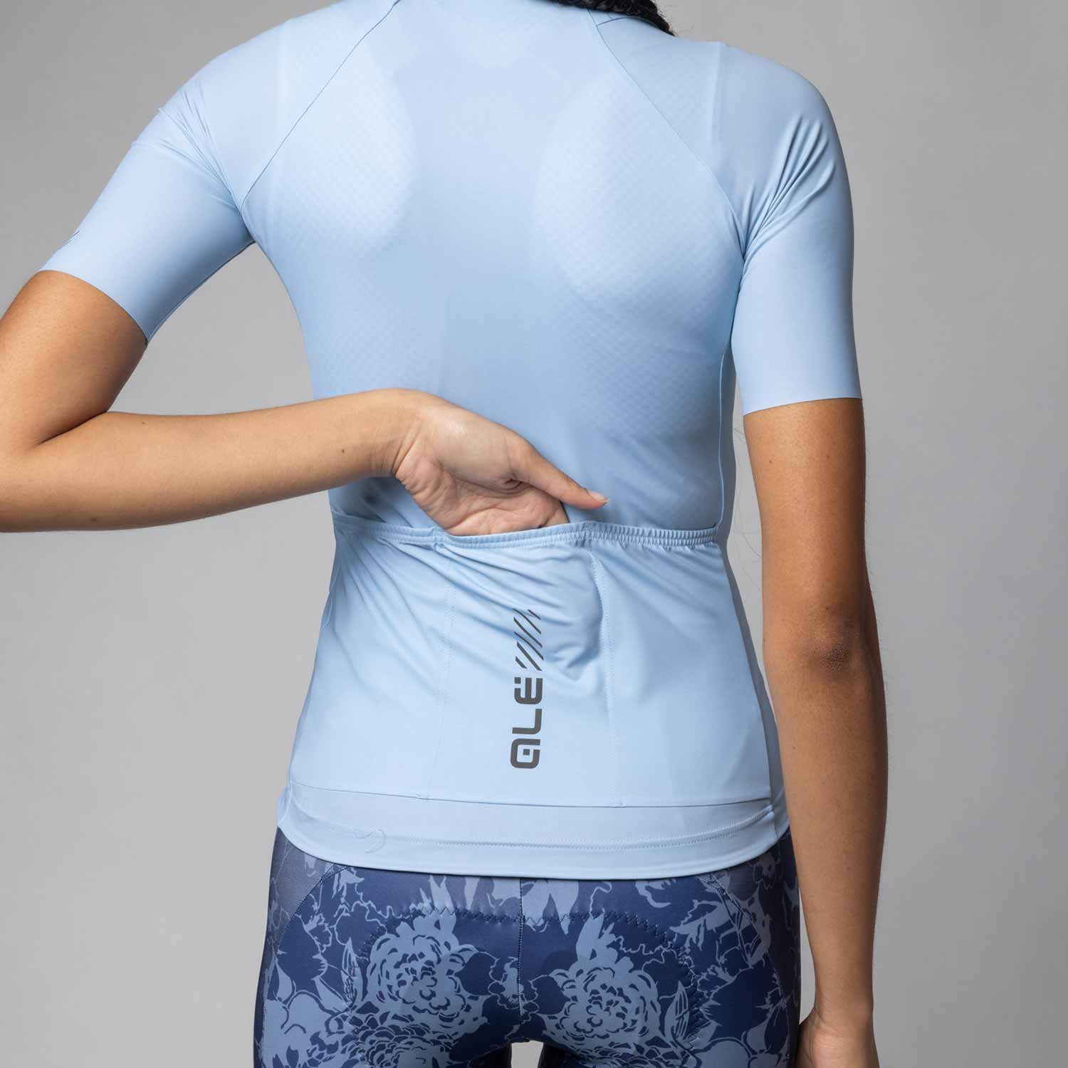 Ale Clothing Colour Block Pragma Womens Short Sleeved Jersey Aqua XS