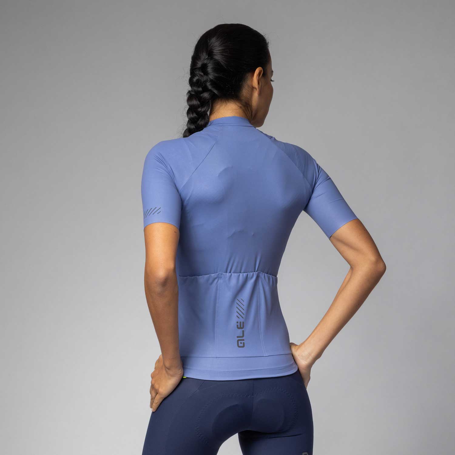 Ale Clothing Color Block Pragma Womens Short Sleeved Jersey Iris XL