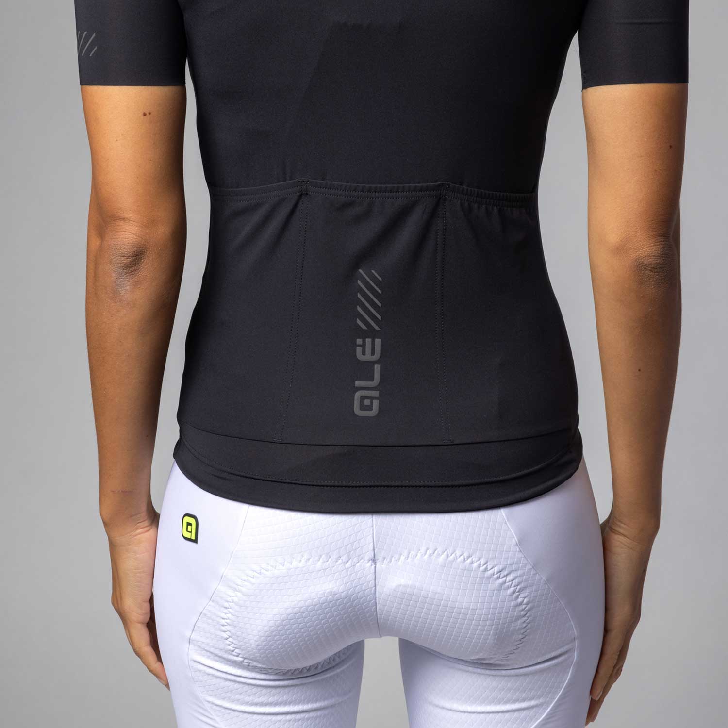 Ale Clothing Color Block Pragma Womens Short Sleeved Jersey Black S