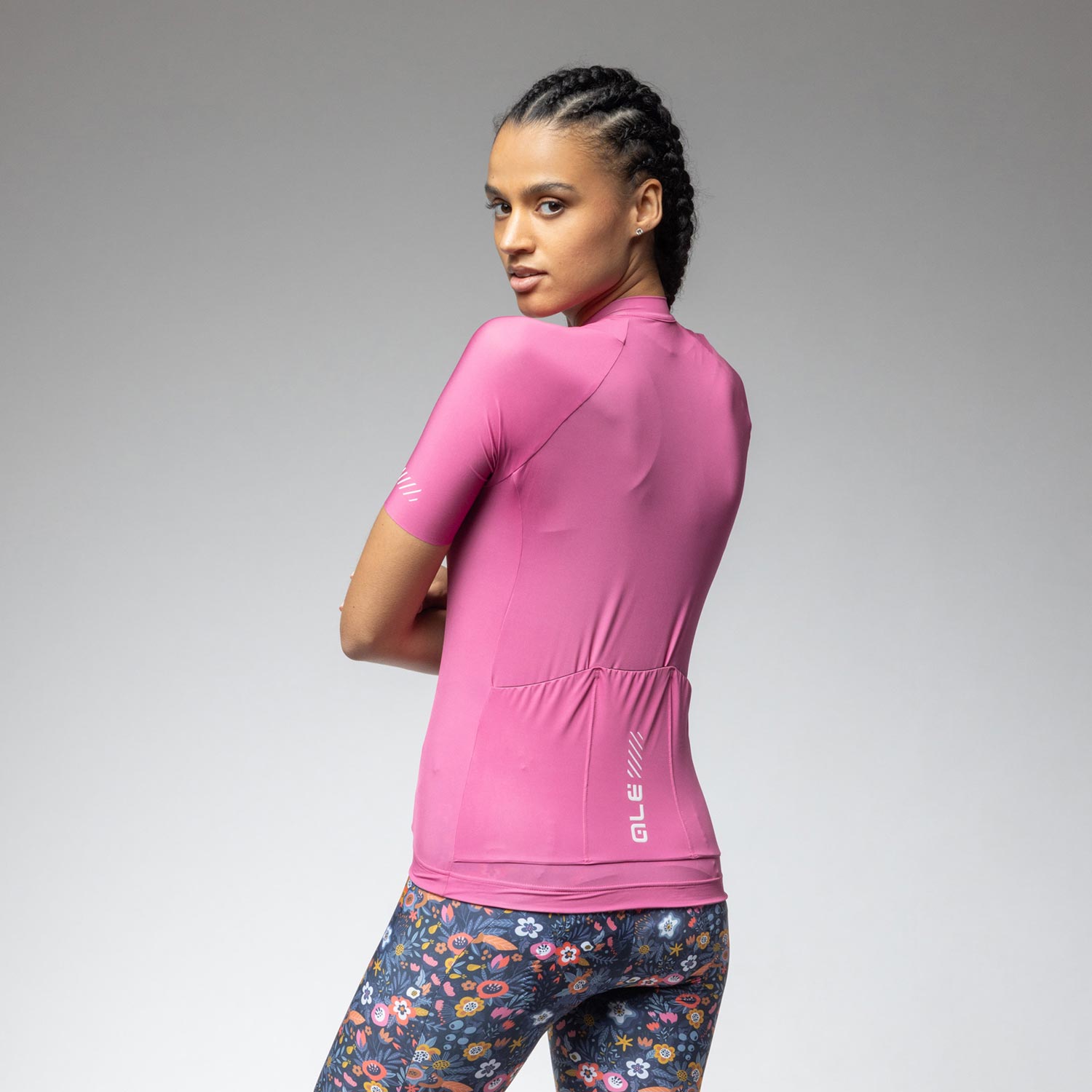 Ale Clothing Colour Block 2.0 Pragma Womens Short Sleeved Jersey - L - Fluropink Pragma