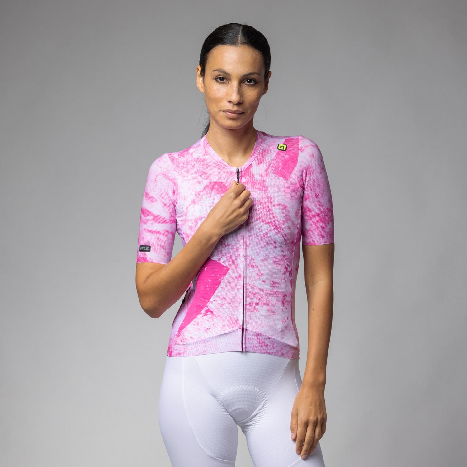 Ale Clothing Marble Pr-E SS Wmns Jersey Fuchsia L