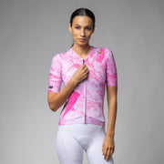 Ale Clothing Marble Pr-E SS Wmns Jersey Fuchsia L