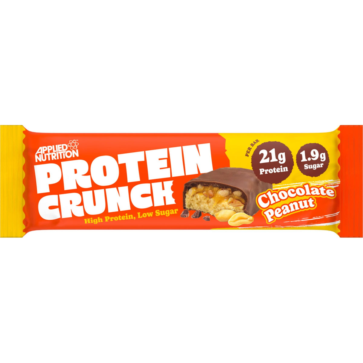 Applied Nutrition Protein Crunch Bar - Milk Chocolate Peanut - 62g x Box of 12