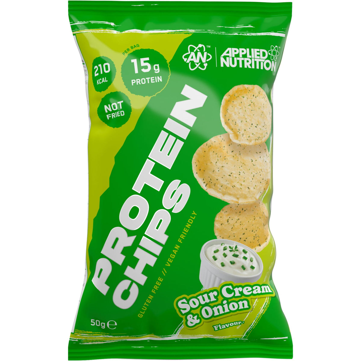 Applied Nutrition Protein Chips - Sour Cream and Chive - 50g x Box of 7