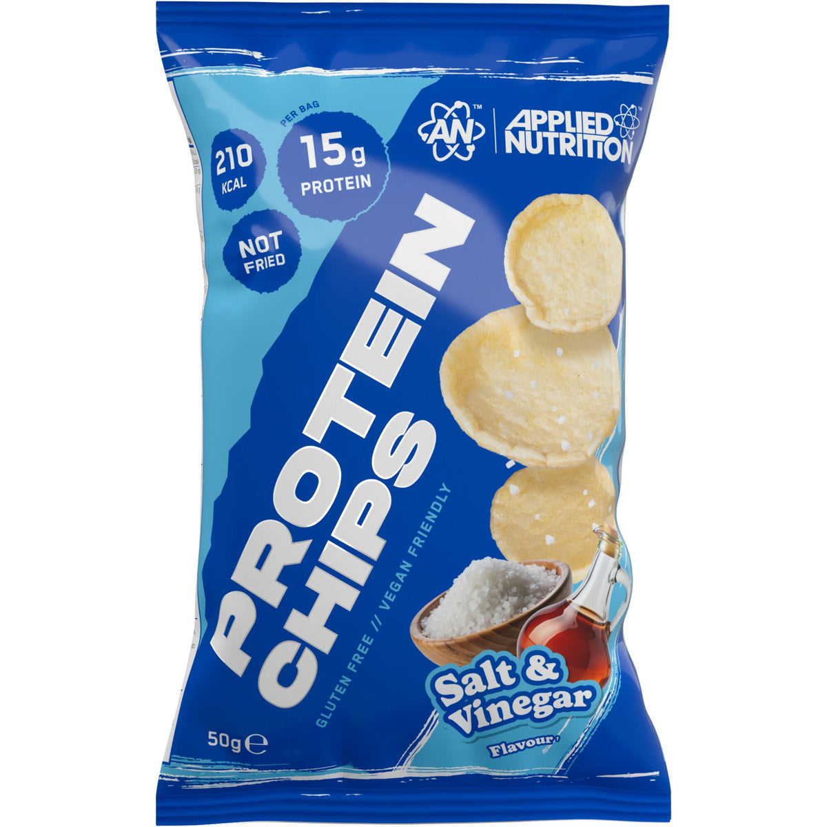 Applied Nutrition Protein Chips - Salt and Vinegar - 50g x Box of 7