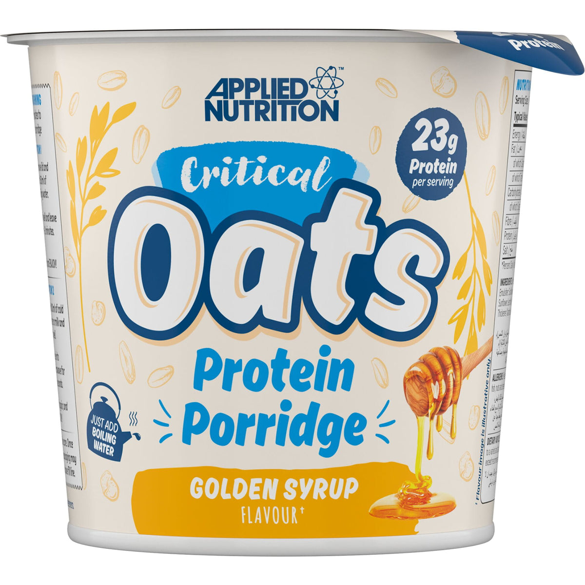 Applied Nutrition Critical Oats Protein Porridge - Golden Syrup - 60g x Box of 12