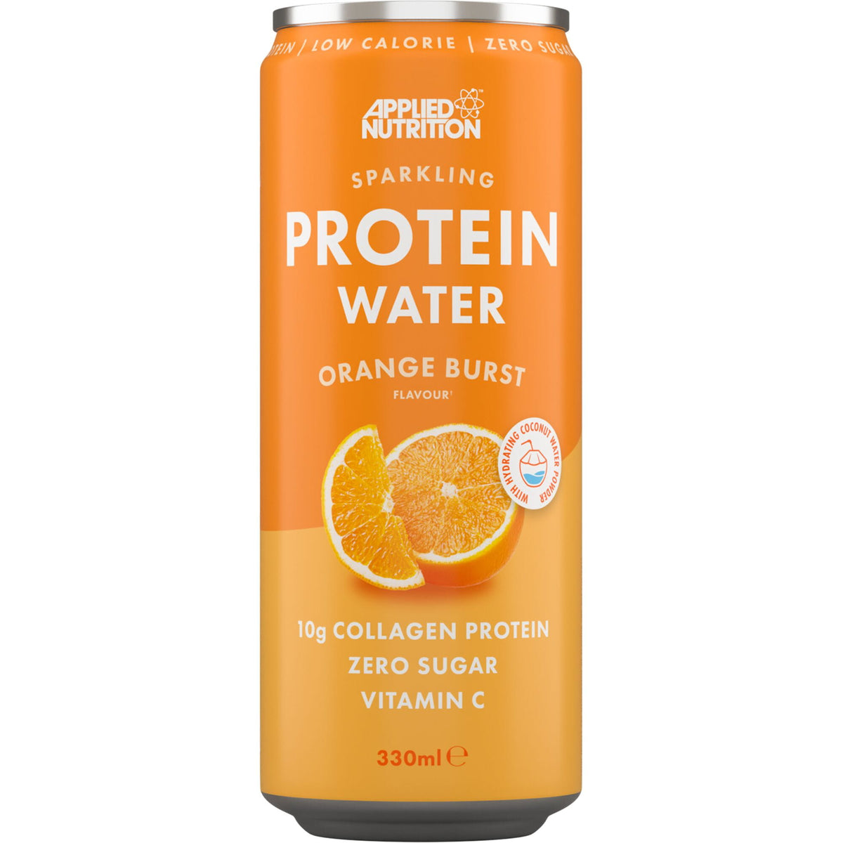 Applied Nutrition Sparkling Protein Water Drink - Orange Burst - 330ml x Box of 12