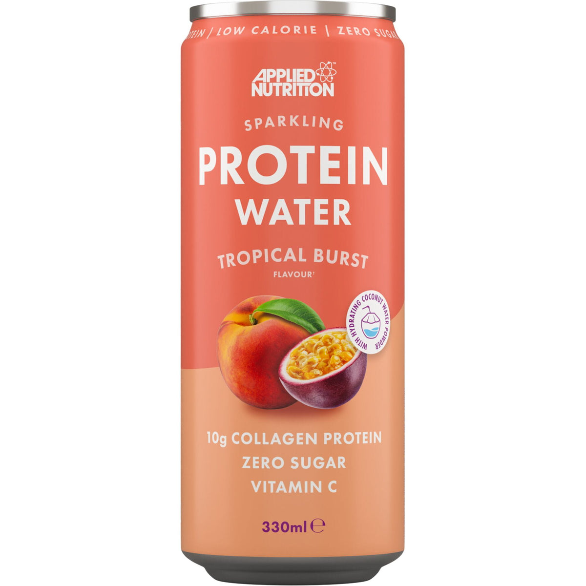Applied Nutrition Sparkling Protein Water Drink - Tropical Burst - 330ml x Box of 12