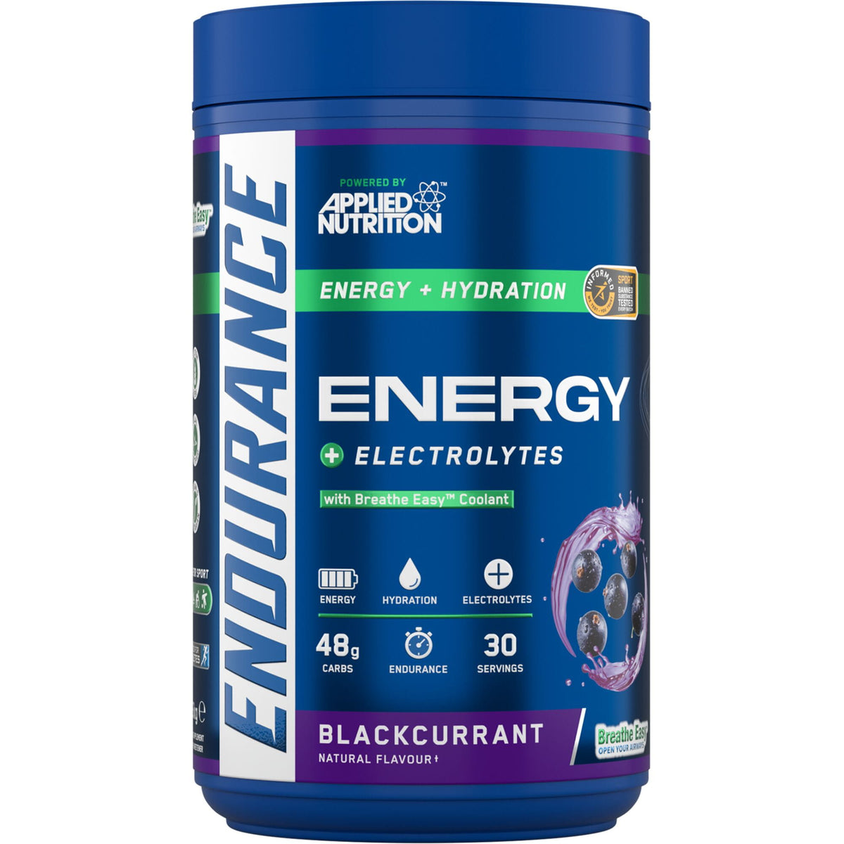 Applied Nutrition Endurance Breathe Energy and Hydration Powder - Blackcurrent - 1.5kg