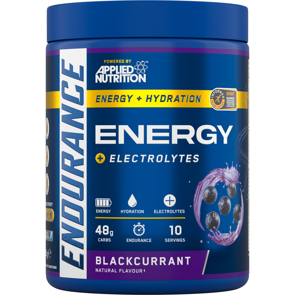 Applied Nutrition Endurance Energy and Hydration Powder - Blackcurrent - 500g