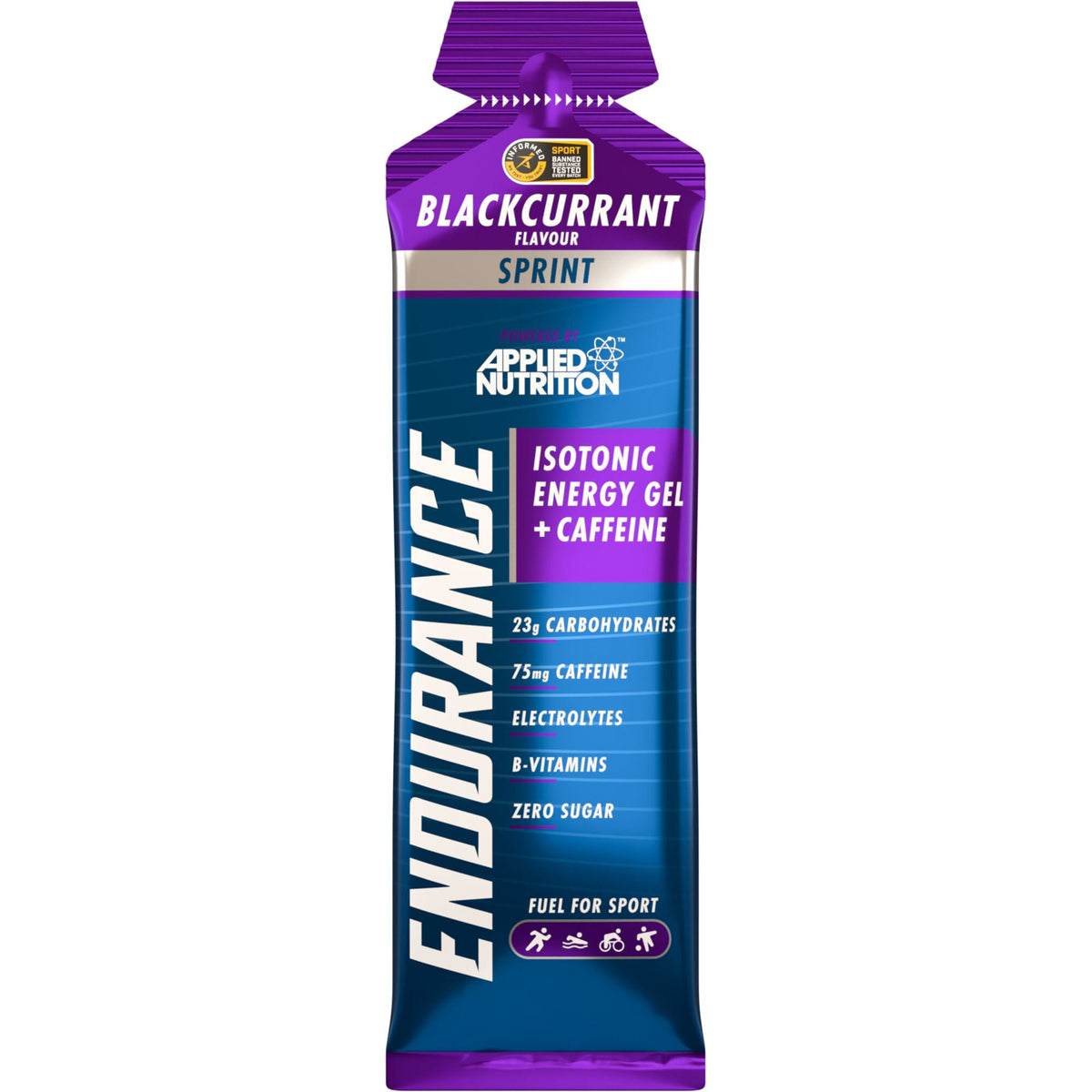 Applied Nutrition Endurance Sprint Isotonic Energy Gel Caffeine - Blackcurrant - 60ml x Box 20