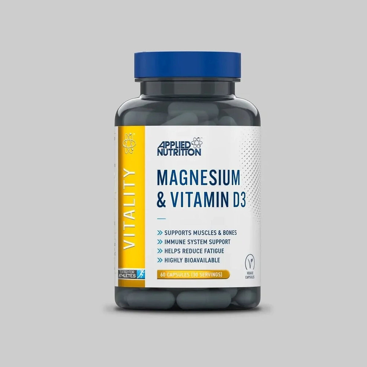 Applied Nutrition Vitality Magnesium and Vitamin D3 Capsules x 60 Tablets