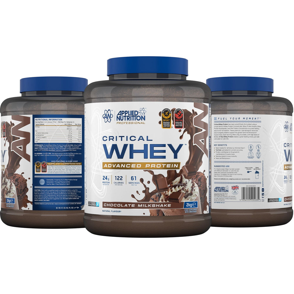 Applied Nutrition Critical Whey Protein Powder - Chocolate - 2kg