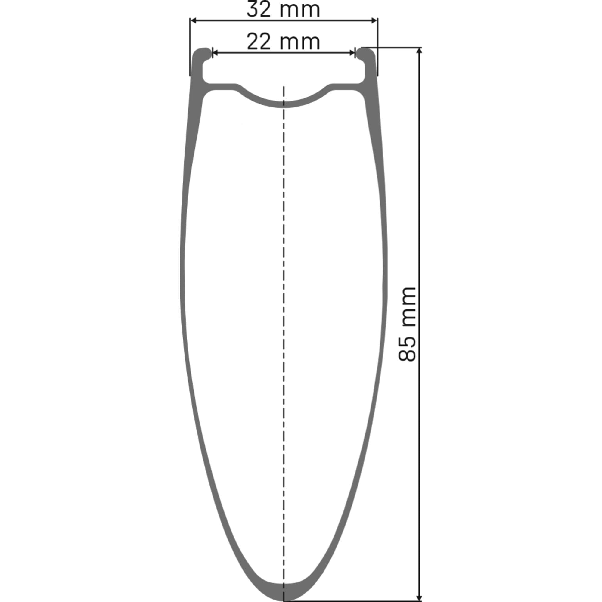 DT Swiss ARC 1400 DICUT disc brake wheel, carbon clincher 85 x 22 mm rim, front