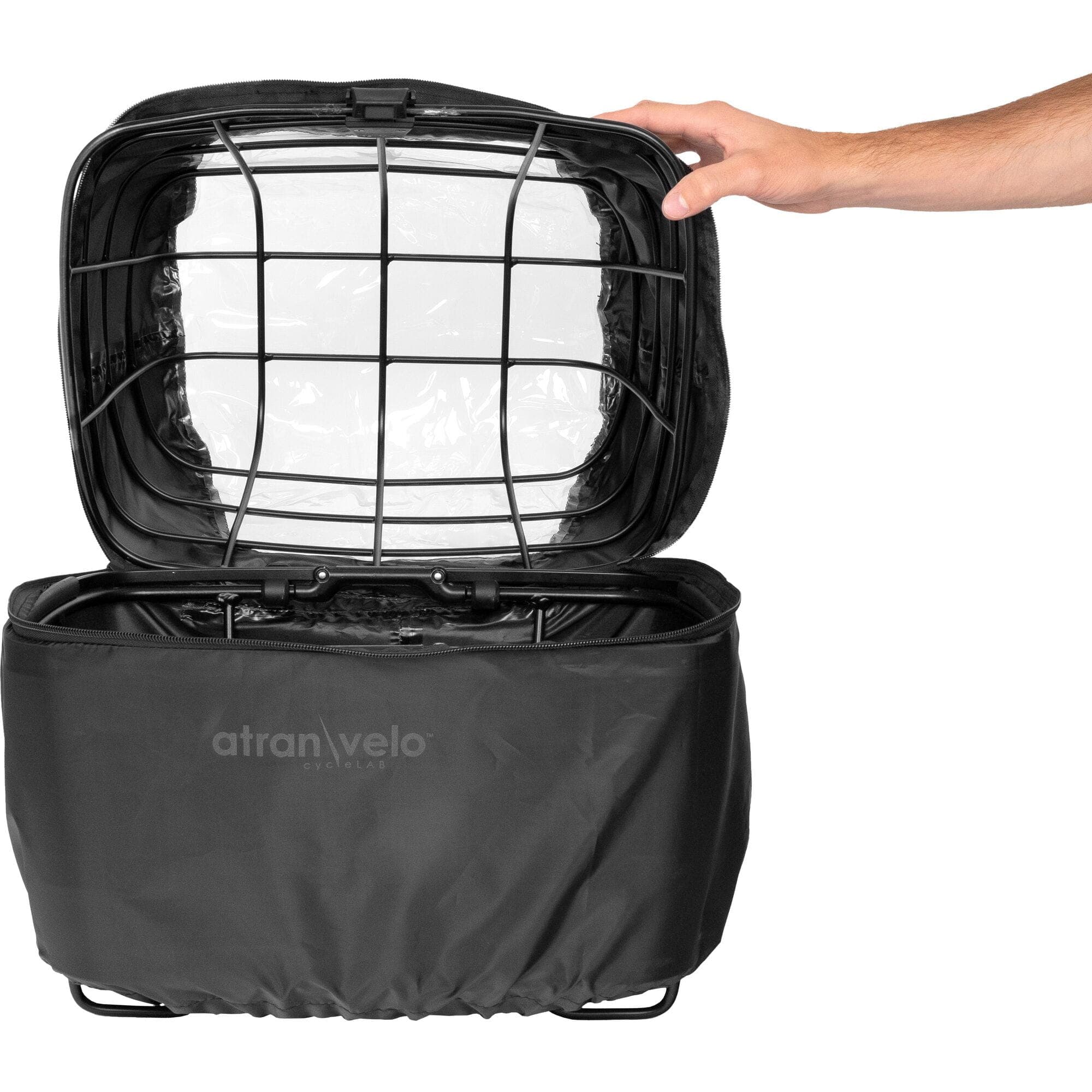 AtranVelo RAINY DUO COVER Basket Rain Cover, With Window