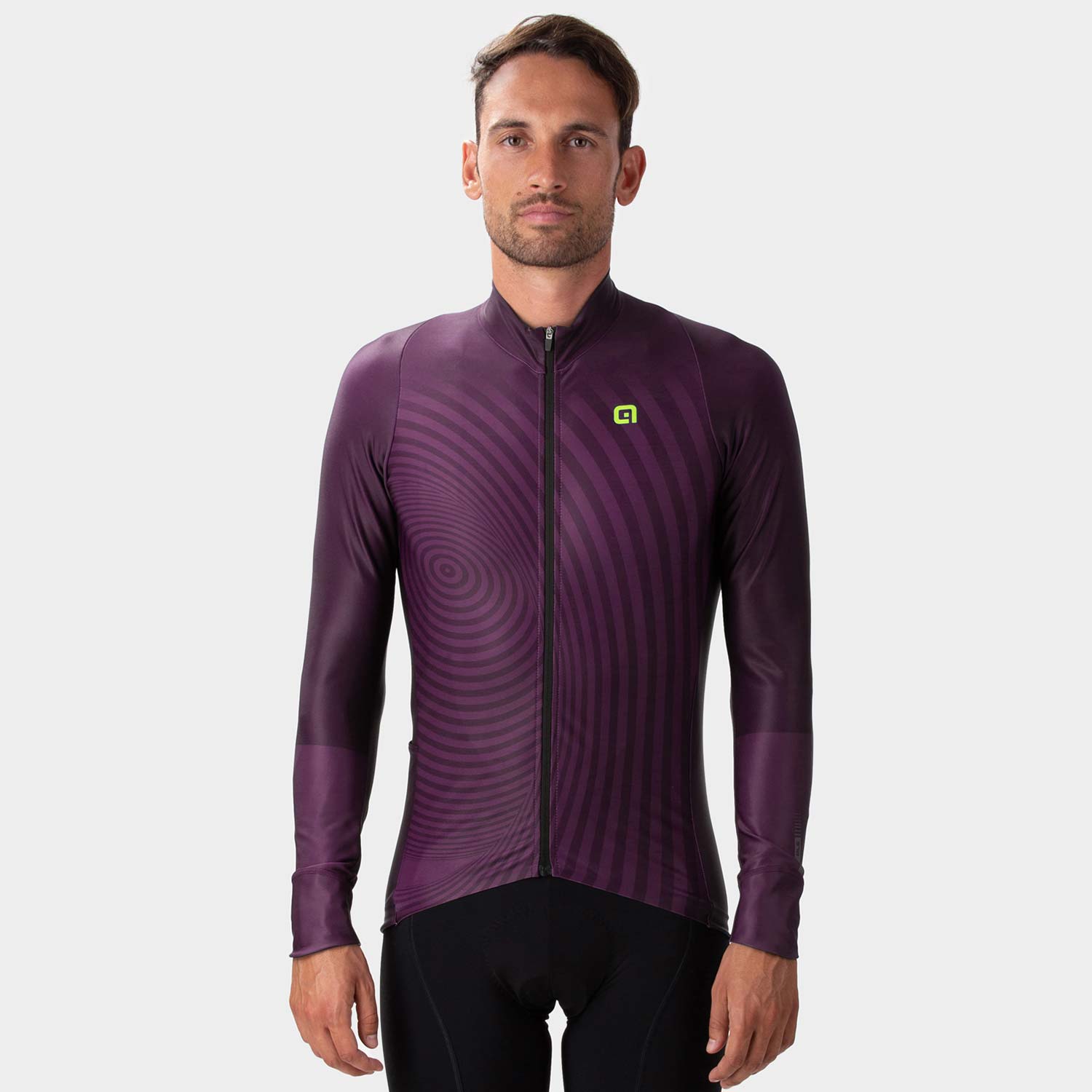 Ale Clothing Green Digital PR-R Long Sleeved Jersey Eggplant L