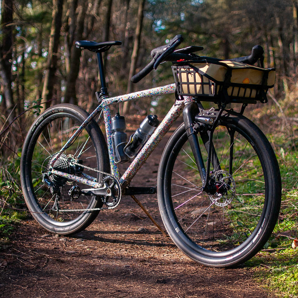 Old Man Mountain Front Basket Black 38x26x13cm