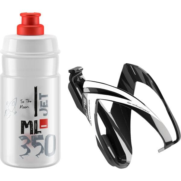 Elite Ceo Jet youth bottle kit includes cage and 66 mm, 350 ml bottle red