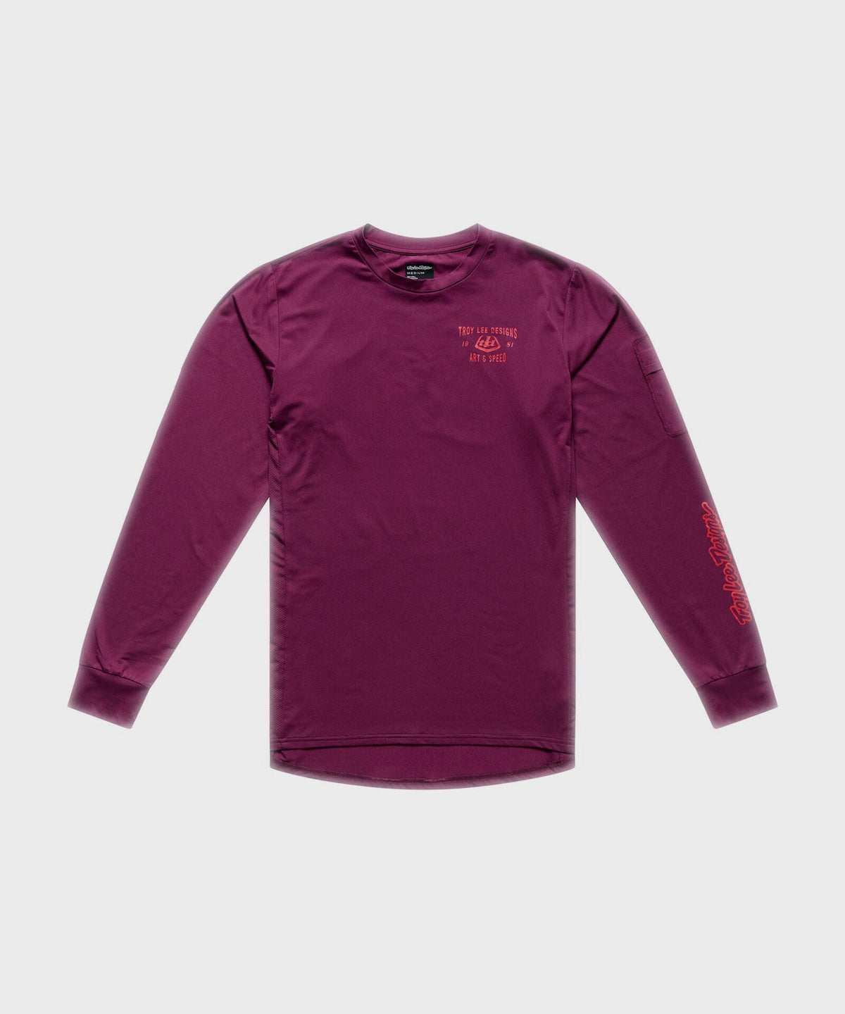 Troy Lee Designs Ruckus Ride Long Sleeve Tee - Lockdown Sangria - S
