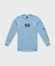 Troy Lee Designs Ruckus Ride Long Sleeve Tee - Waves Dawn Blue - M