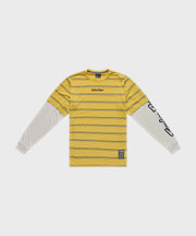 Troy Lee Designs Skyline Fakie Ride Long Sleeve Tee - Stripe Butter - L