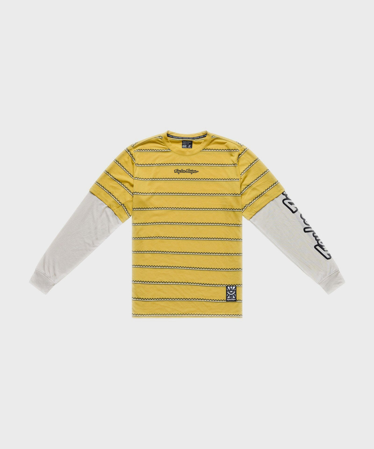 Troy Lee Designs Skyline Fakie Ride Long Sleeve Tee - Stripe Butter - S