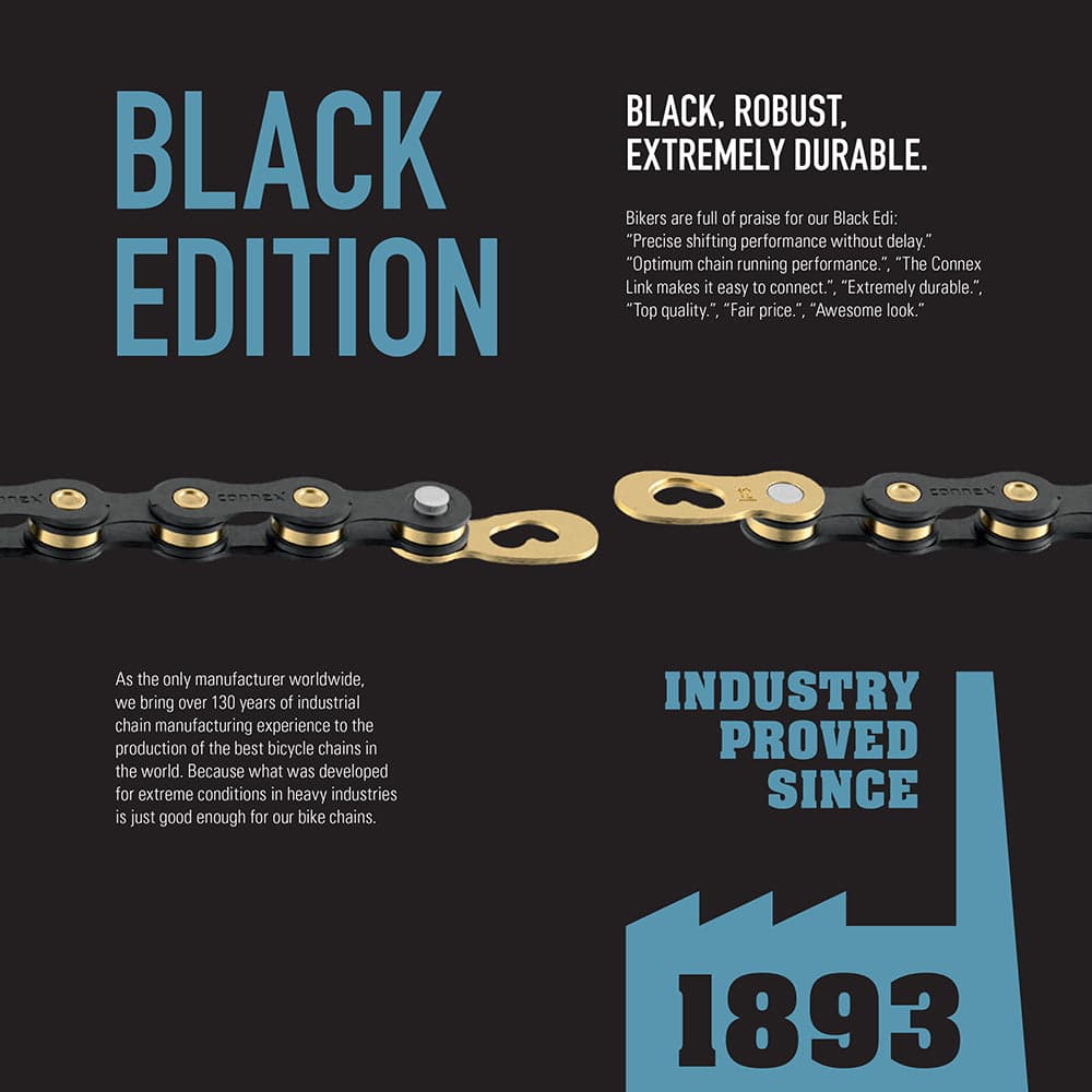 Connex 11SB Bicycle Chain Black/Gold 11sp