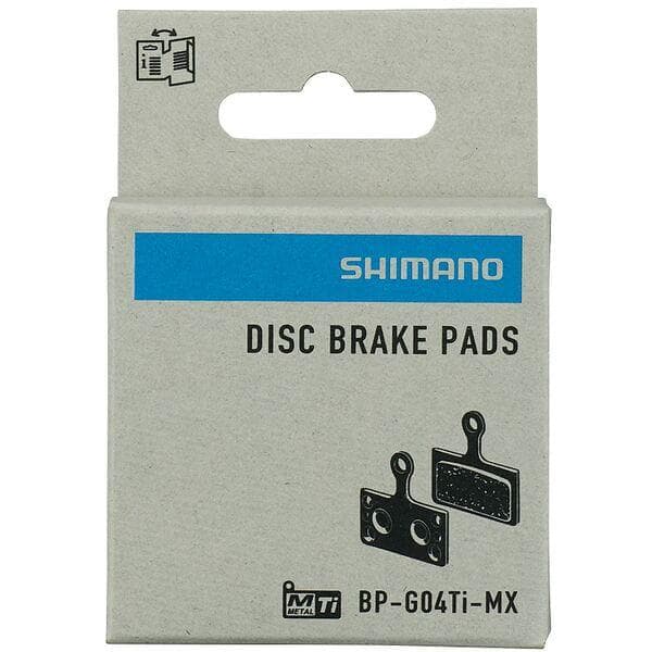 Shimano G04Ti-MX disc pads and spring; metal sintered pad; titanium back