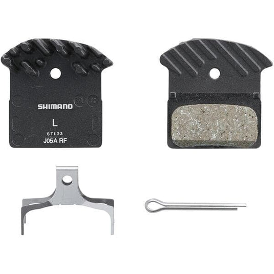 Shimano Spares J05A-RF disc pads and spring; alloy back with cooling fins; resin