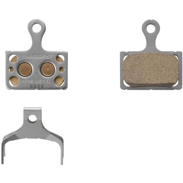 Shimano Spares K04S disc pads and spring; steel back; metal sintered