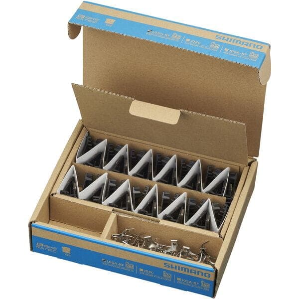 Shimano L05A-RF disc pads and spring; resin pad; alloy back; cooling fins; box of 25