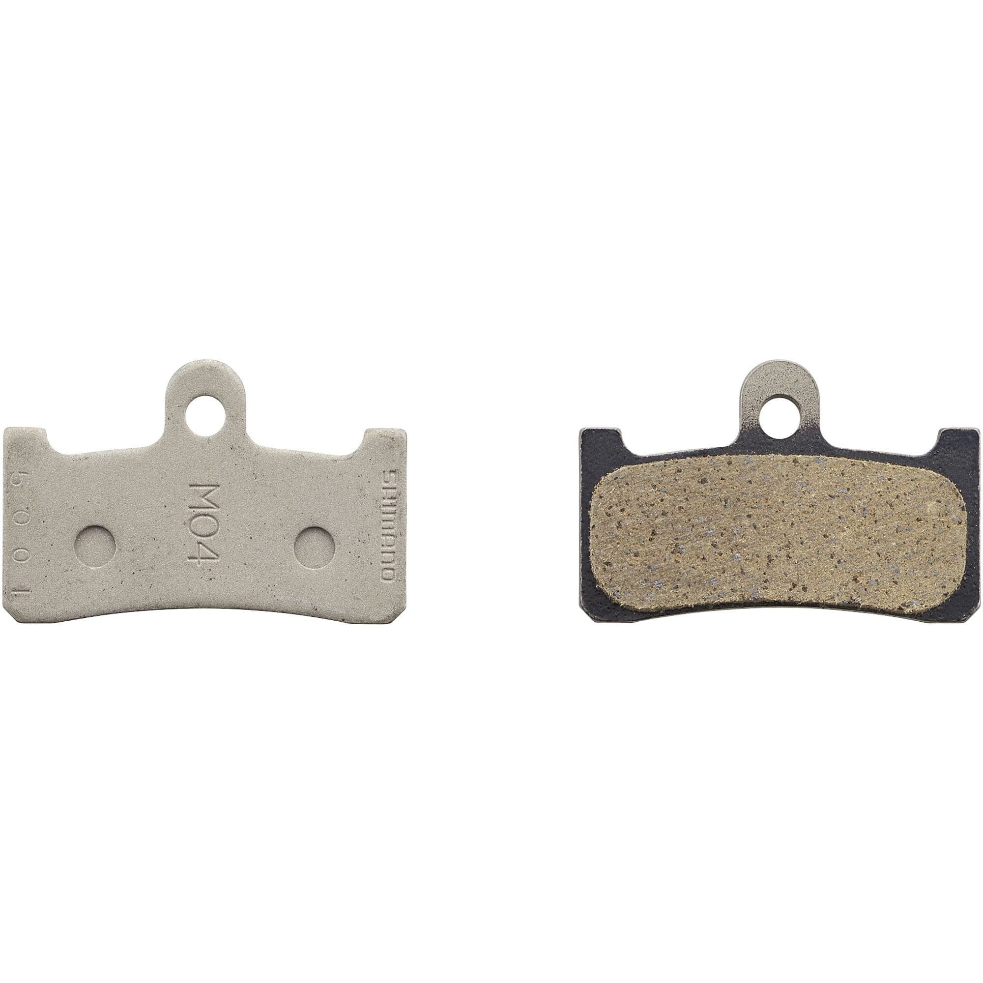 Shimano-M04-RX-disc-pads-and-spring,-resin-pad,-steel-back