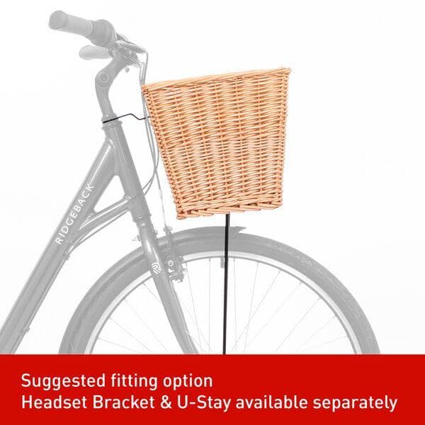 M Part Spitalfields rectangular wicker basket with mounting plates