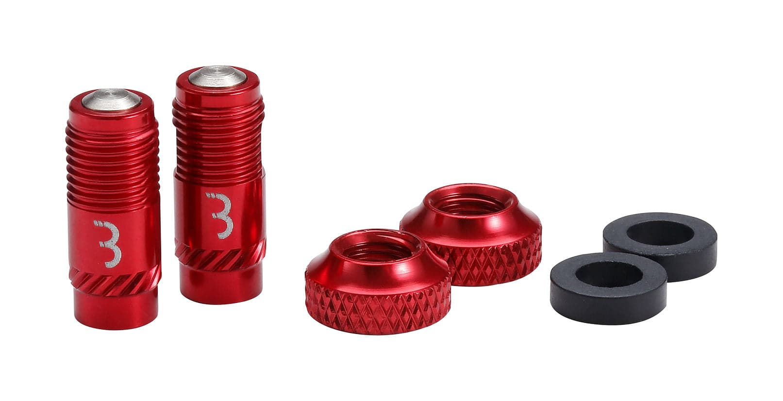 BBB BTI-165 - CoreCaps Valve Caps 2pcs Red