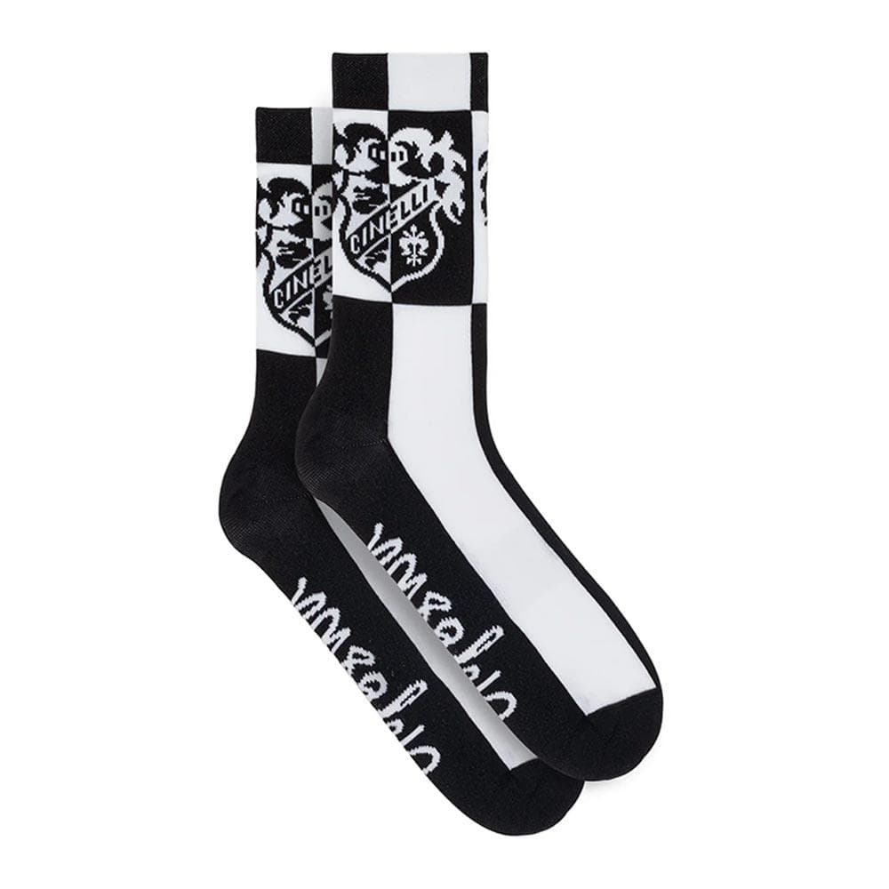 cinelli-crest-black'n'white-socks-l/xl