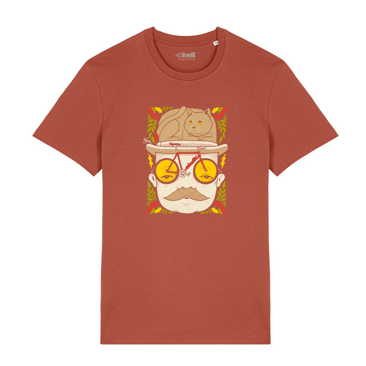 Cinelli Jeremy Fish Mr Cat Hat T-Shirt - XS - White